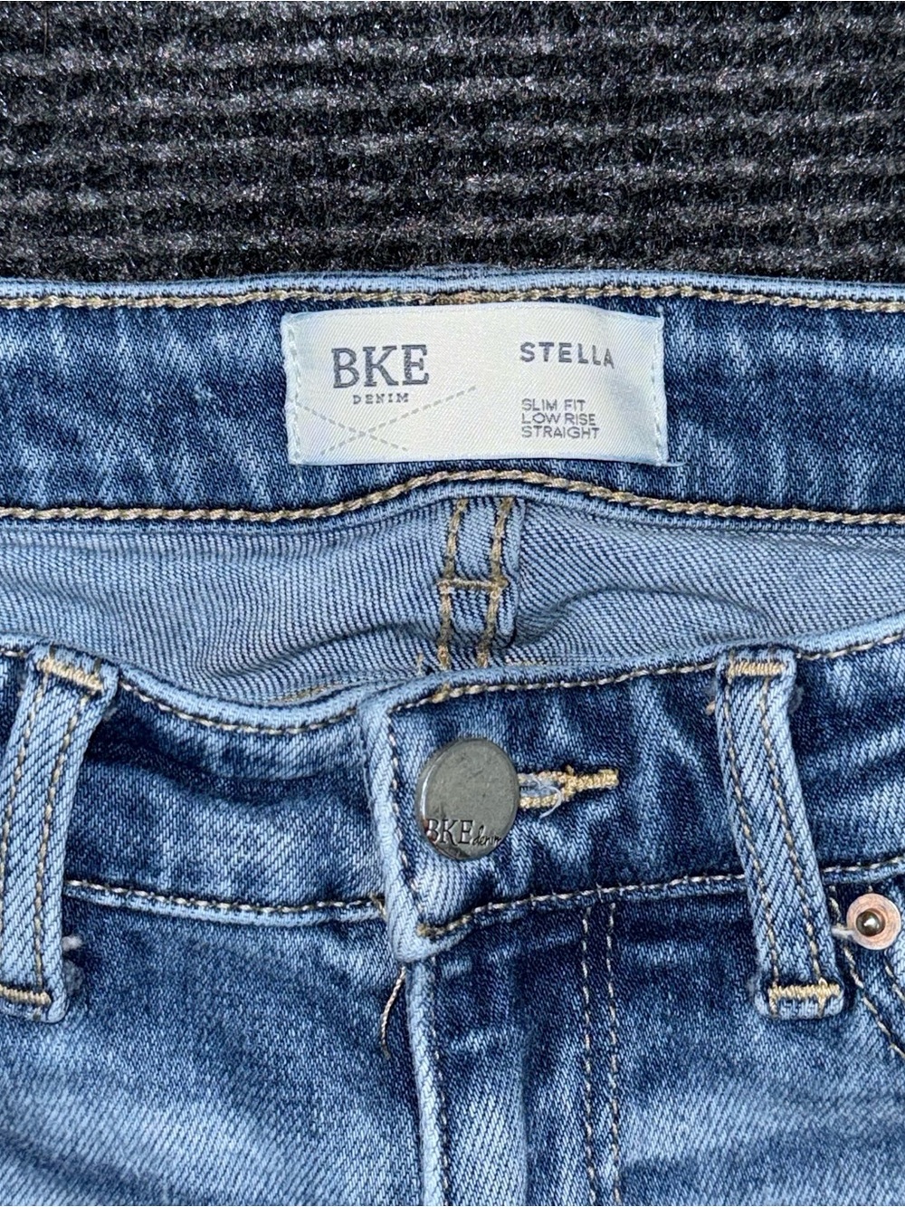 Buckle BKE Stella Slim Fit Low Rise Straight Stretch Blue Jeans 26 x 31 ABK2632S - Picture 8 of 10